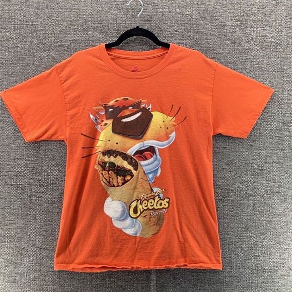 Cheetos Shirt Mens Medium Taco John Flaming Hot Promo - Picture 1 of 11